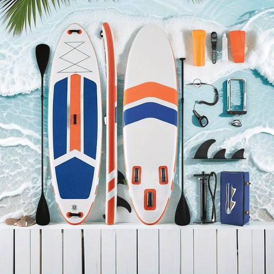 Inflatable Stand Up Paddle Board with Wide Design and Non-Slip EVA Deck