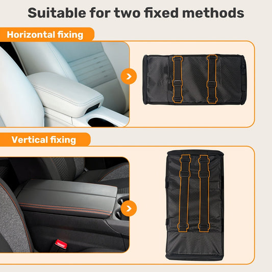 Center Console Pet Car Seat for Small Dogs and Cats, Portable Lined Travel Bed