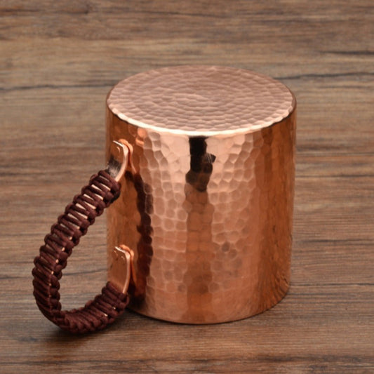Moscow Mule Mug with Hammered Texture and Rose Gold Finish, 550 mL