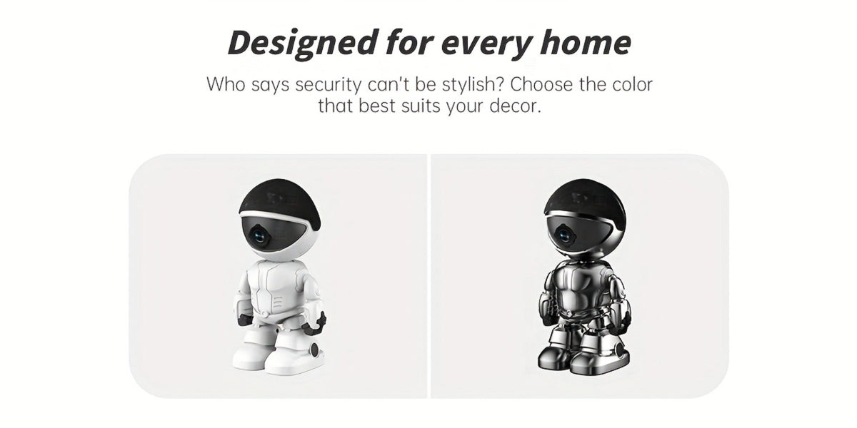 3MP 360° Robot Security Camera Indoor, WiFi Smart Home Camera with Auto Motion Tracking, Two-Way Audio, IR Night Vision, Alexa Compatible, Wireless Surveillance for Baby Pet Elderly Home Monitoring