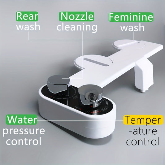 Bidet Attachment with Hot and Cold Water, Dual Nozzles, Non-Electric TM2110 Plus