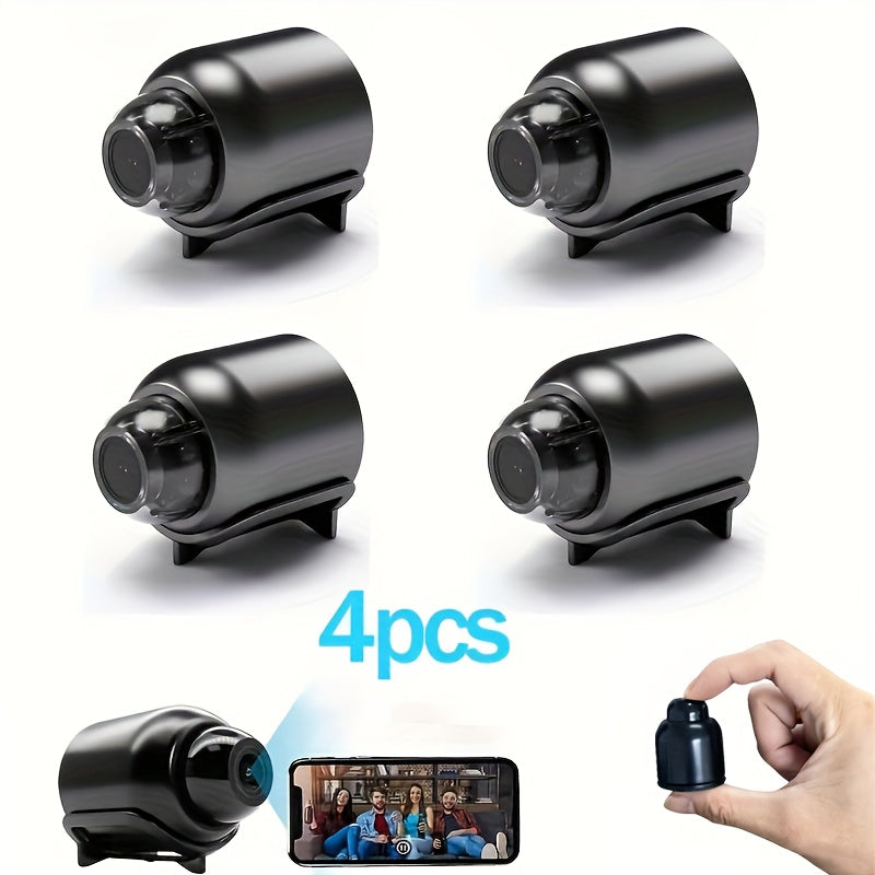 4-Pack 1296P Indoor Security Camera X5, Dual Band 5GHz/2.4GHz WiFi, 360° Rotation, Night Vision, Smart Motion Detection, Two-Way Audio, App Control – Home & Office Surveillance System