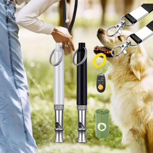 Adjustable Dog Training Whistles with Tethers, 6-Pack for Recall Practice