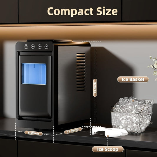 Countertop Ice Maker, 28 lbs/Day, 8 Cubes per Batch and Self-Cleaning