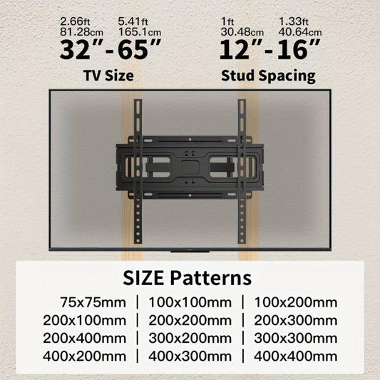 Full-Motion TV Wall Mount with Dual Arms, Swivel, Tilt and Model Options