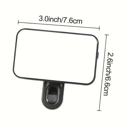 Clip-On LED Fill Light, Battery Powered for Selfies, Streaming & Video Calls