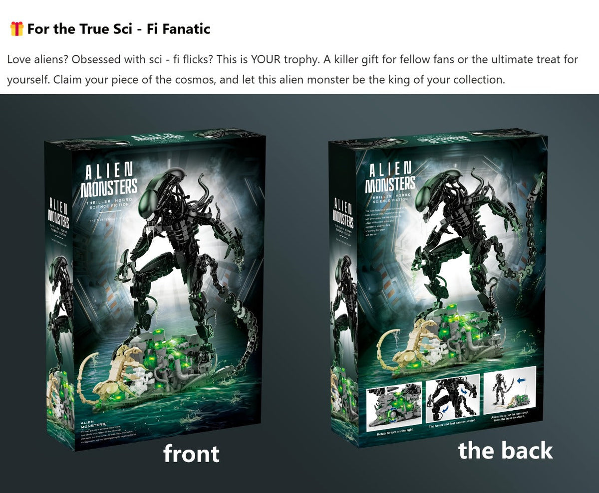 958-Piece Alien Beast Building Block Model Kit