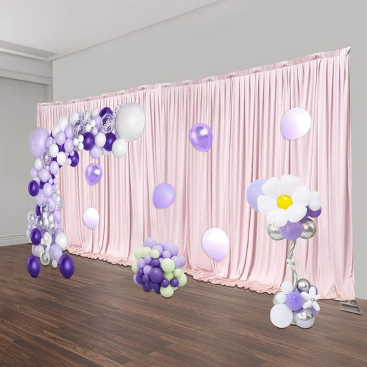 Pipe and Drape Backdrop Stand, Stainless Steel Frame for Weddings & Event Displays