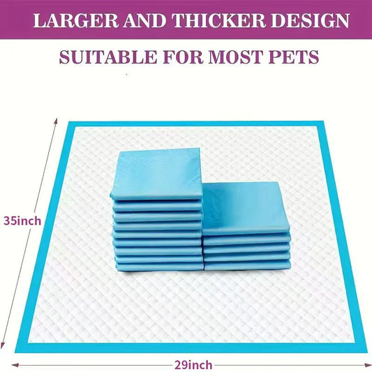 Disposable Dog Pee Pads, 6-Layer 100-Count Pack in 23 x 23 or 29 x 35 Inches