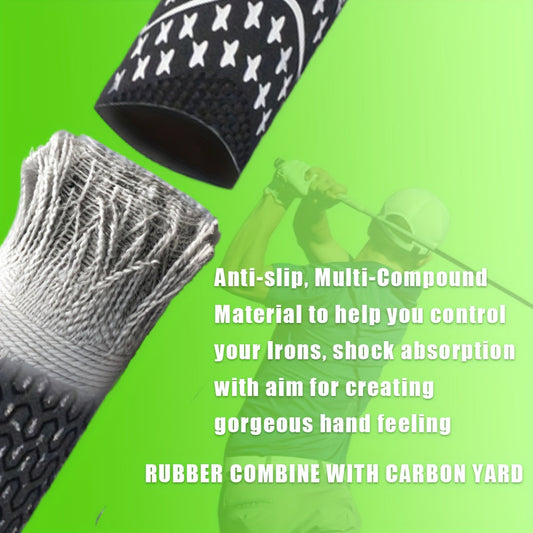Golf Club Grips, 13-Pack with Hybrid Rubber and Yarn Thread, Multiple Colors