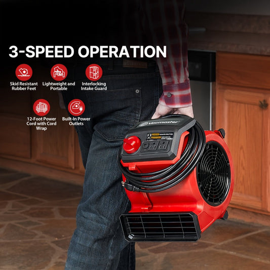 Air Mover Floor Dryer, 550 CFM with Remote or Manual Control Options