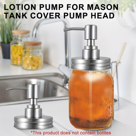 Regular-Mouth Mason Jar Soap Dispenser Pump Lids, 4-Pack with Cuttable Tubes