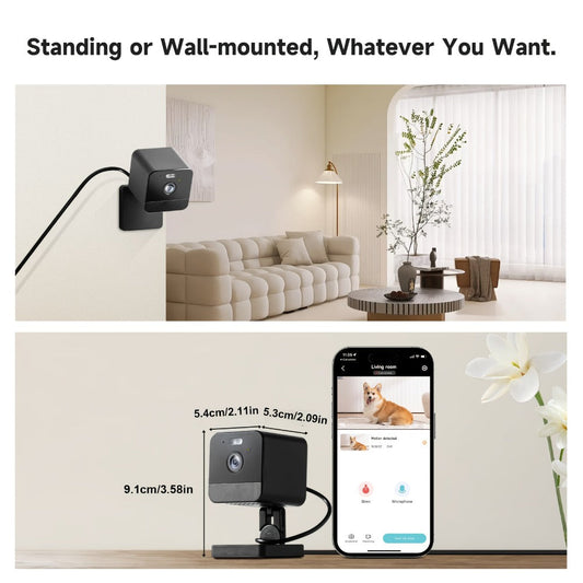 Indoor Security Camera 4-Pack with Dual-Band WiFi, Color Night Vision & Two-Way Audio