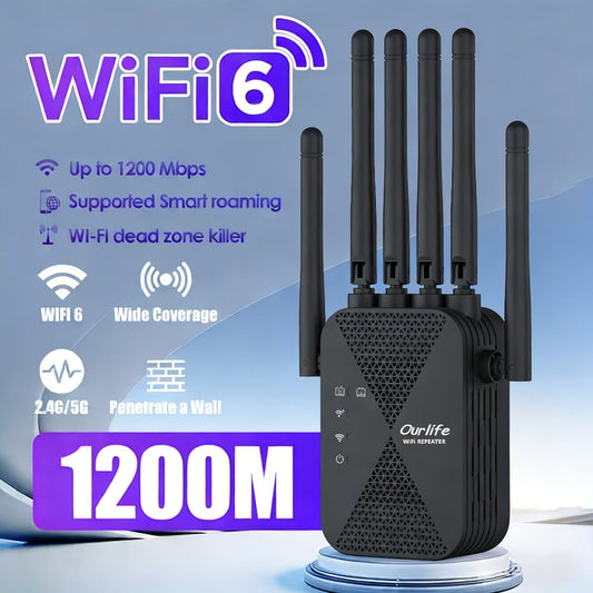 WiFi Repeater CP3600 2.4GHz with WPS Setup and Adjustable Antenna Direction
