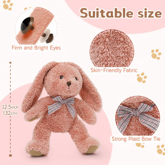 Stuffed Animal Set, 5-Pack with Bear, Monkey, Panda and Rabbit Designs