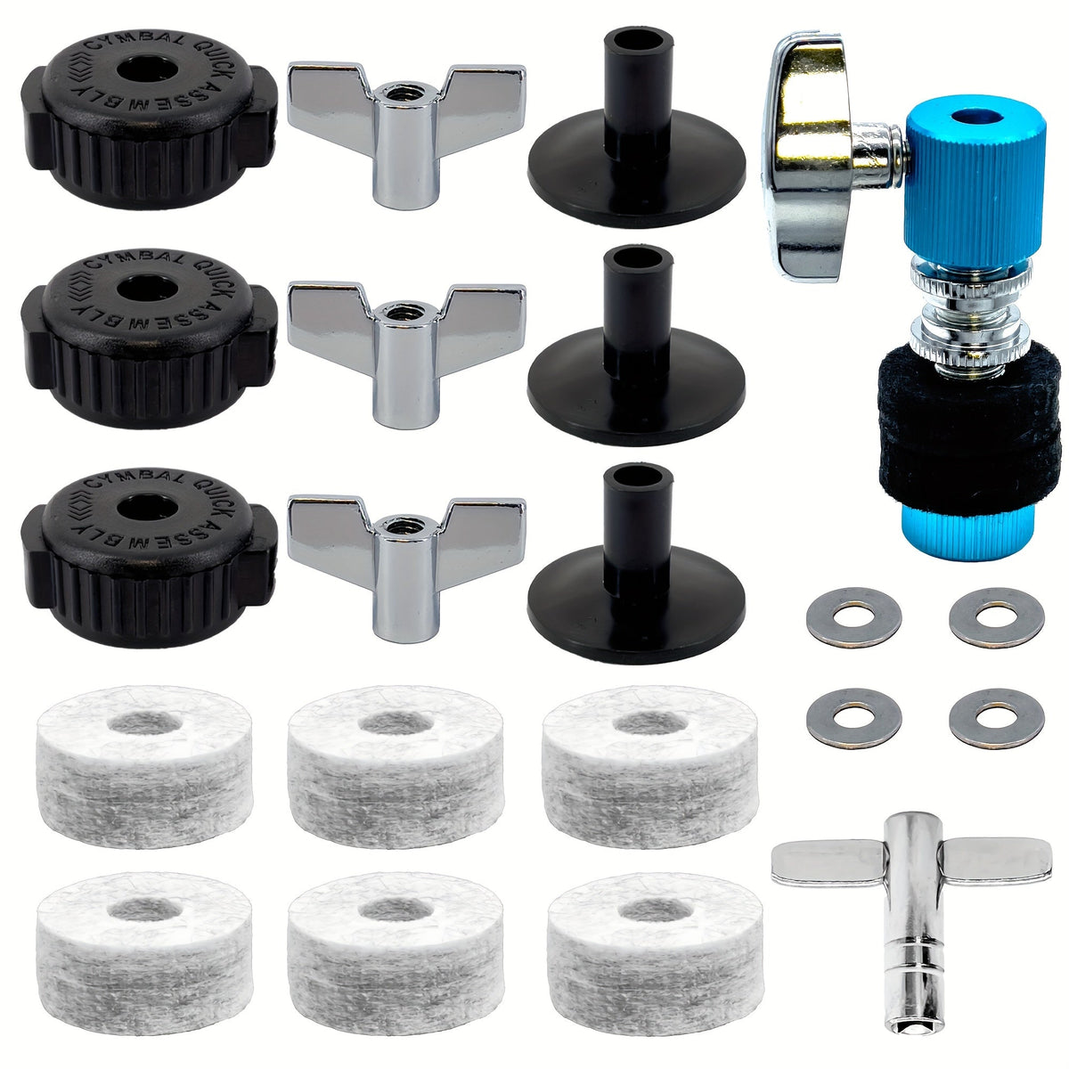 Cymbal Hardware Kit shown in the Blue option