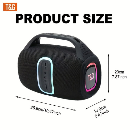 Portable Bluetooth Speaker TG674 with 30W Output, IPX4 Rating and TWS Pairing
