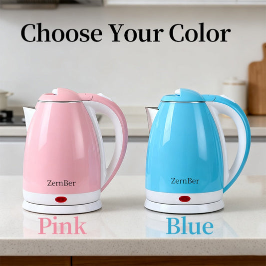 Electric Kettle, 60oz 1000W, LED Indicator and Auto Shut-Off, Blue