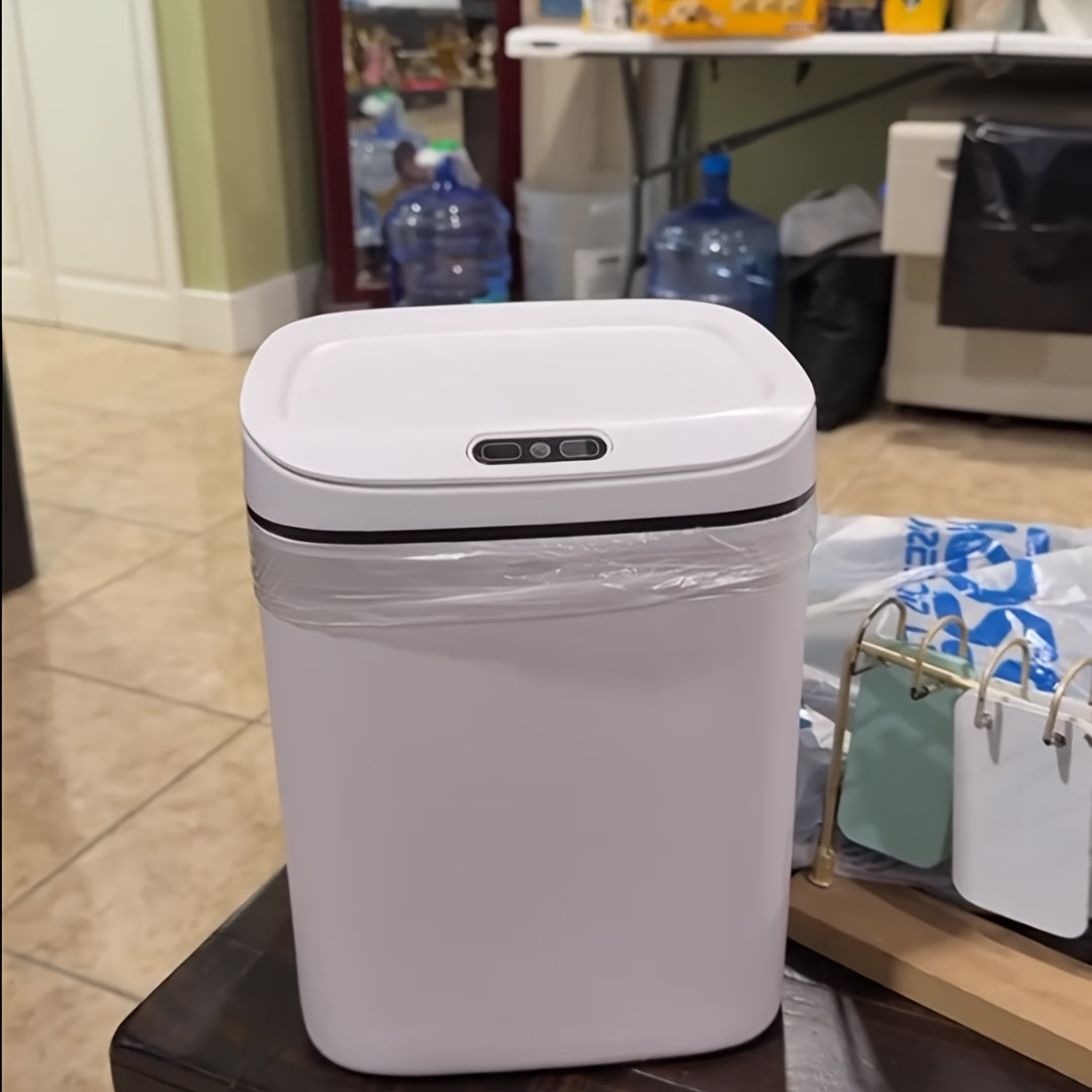 Motion Sensor Trash Can Silent Slow-Close Lid – Touchless Infrared Auto Open, Touchpad Control, Battery Operated | 2.91 Gal Mini & 4.49 Gal | Home Office Kitchen Bathroom Bedroom