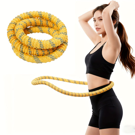 Pilates Ring, Foldable Soft-Spring Fitness Circle in Yellow or Purple