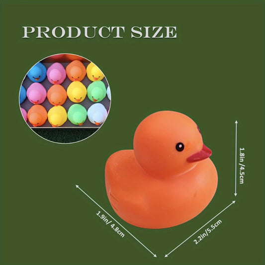 Mini Rubber Ducks 72-Pack, Assorted Colors for Bath Time & Parties