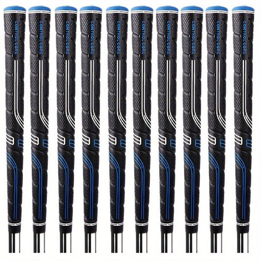 Oversized Golf Grips, 10-Pack Jumbo Blue Synthetic Rubber for Irons and Woods