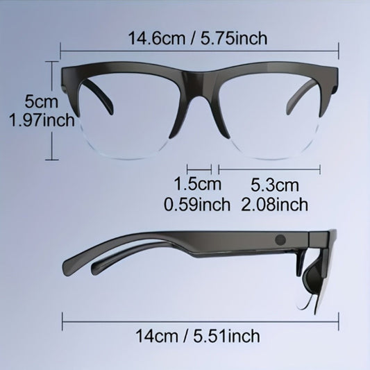 AI Translation Glasses Bundle with Blue Gaming Headset or Pink Sports Earphones