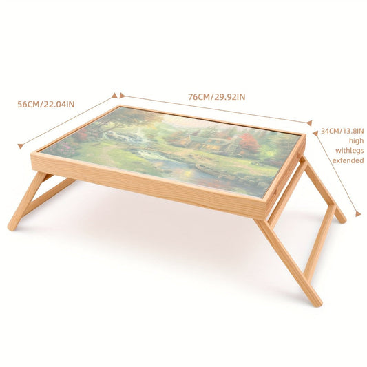 Foldable Jigsaw Puzzle Table with Legs, 4 Drawers and 29.9 x 22 Inch Surface