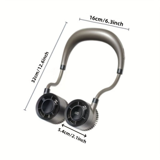 Wearable Neck Fan with USB Charging and Adjustable Speeds for Hands-Free Cooling