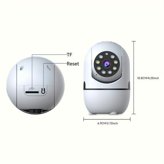 Indoor Security Camera with 1080p Video, 355° Pan & Tilt and Dual-Band WiFi