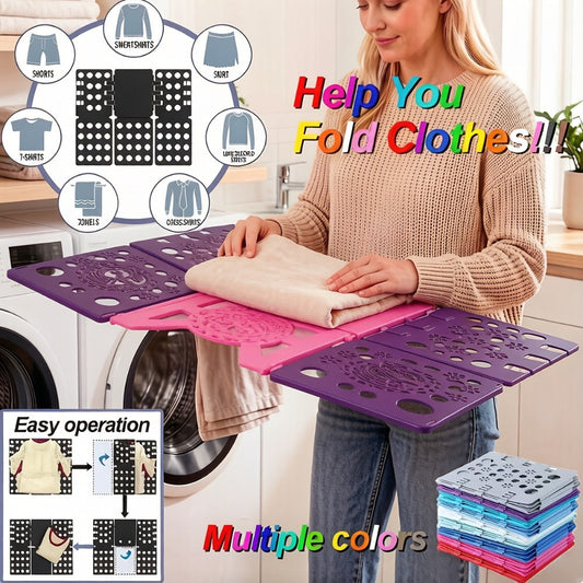 Clothes Folding Board with Alignment Guide, Plastic T-Shirt Laundry Folder