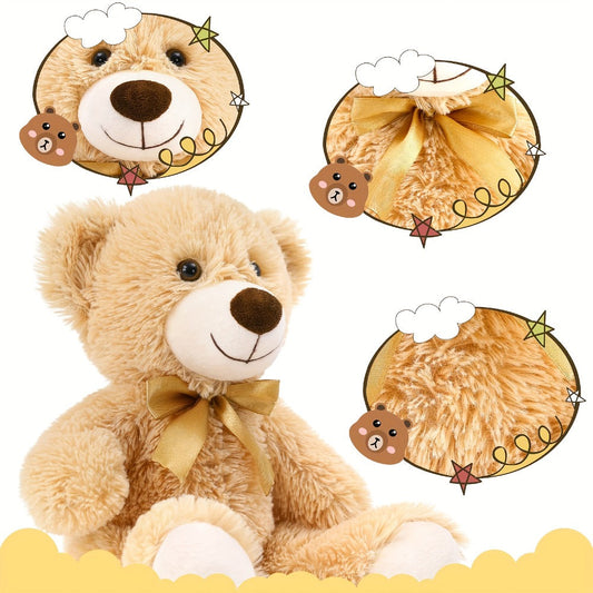 8-Pack Teddy Bears, 11-Inch Soft Plush in Dark Brown or Khaki