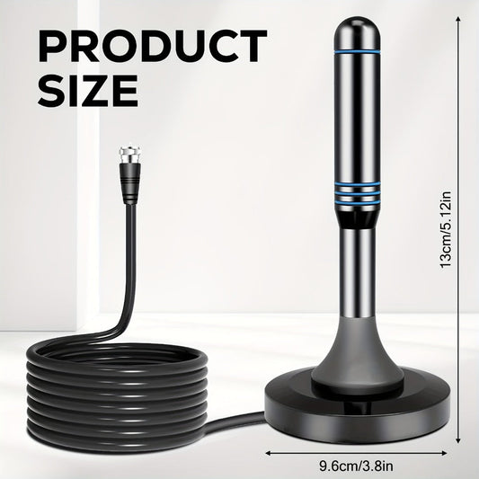 TV Antenna with Smart IC Chip, Signal Booster and 10 ft Coaxial Cable