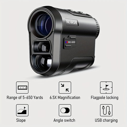 Golf Laser Rangefinder with 650-Yard Range, Slope Compensation and USB Charging