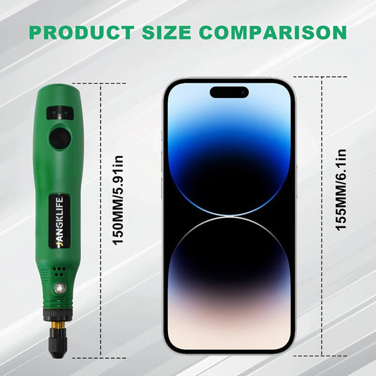 Mini Cordless Rotary Tool Kit, USB Rechargeable with 3 Speeds and Accessories