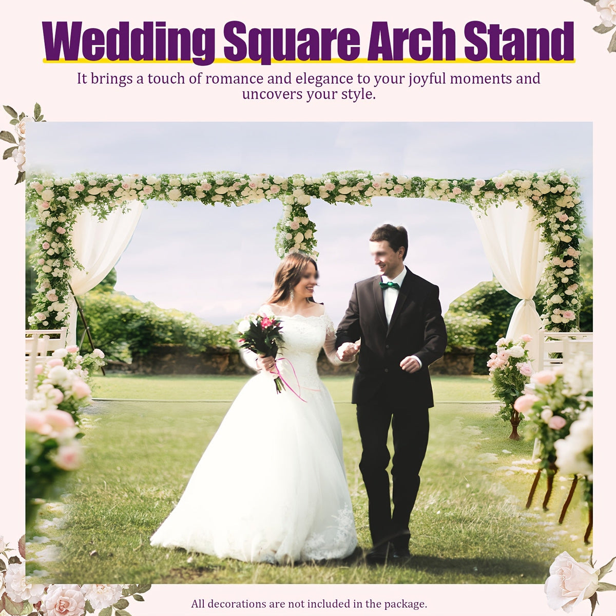 Pipe and Drape Backdrop Stand 10x20ft Heavy Duty Stainless Steel Portable Wedding Party Photography Background Support System with Base Kit for Stage Events Trade Show Display
