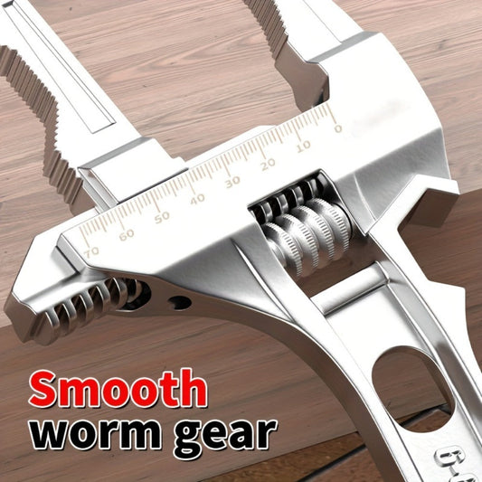 Adjustable Plumbing Wrench, Double-Ended Open-End Tool for Sink and Faucet Repairs