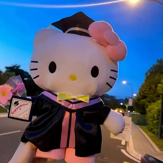 Hello Kitty Graduation Cap and Gown Set — Kawaii Grad Gift and Photo Prop
