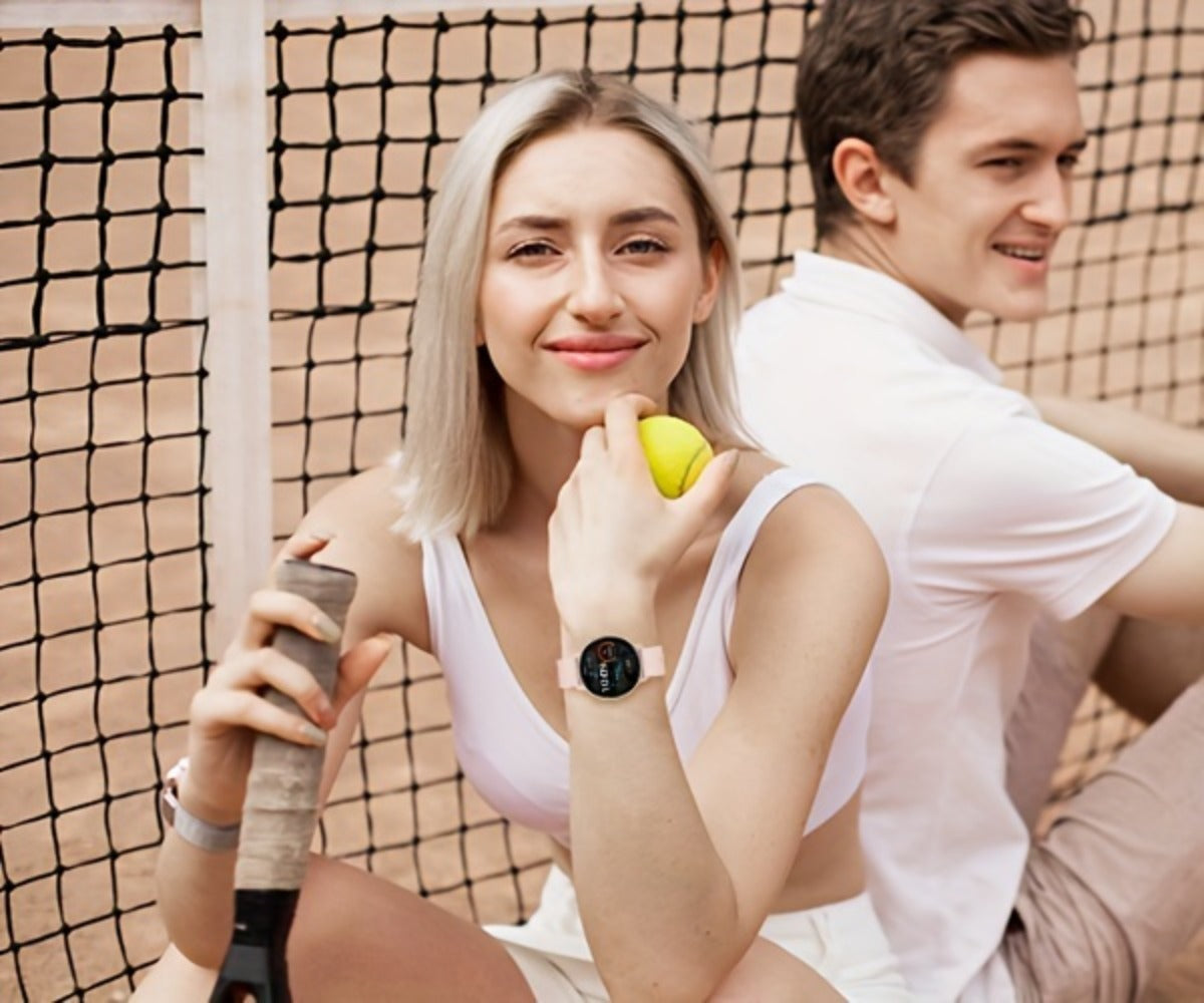 Voice Assistant Smartwatch for Women 1.39" Full Touch – Siri & Google, Wireless Calling, 100+ Sport Modes, Fitness Tracker, Weather, Flashlight, Find Phone, Remote Camera – Pink iPhone & Android