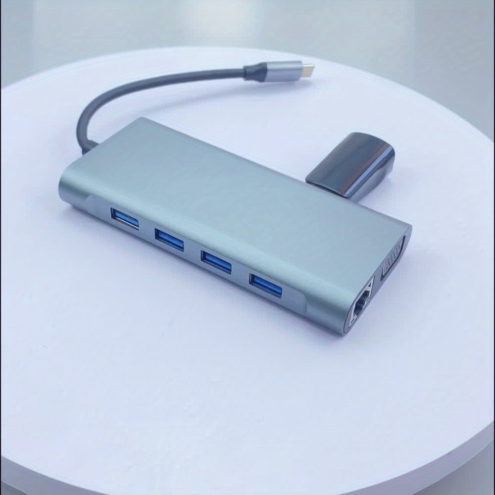 11-in-1 USB-C Docking Station with Triple Display, 4K HDMI, Gigabit Ethernet, 100W PD, 3 USB Ports, SD/TF Card Reader & Audio – Compatible with MacBook, Windows & USB-C Laptops