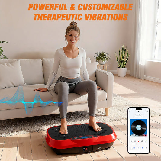 Vibration Plate Exercise Machine with 120 Speed Levels, LCD and Remote Control