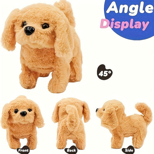 Electronic Plush Puppy Toy with Walking, Barking and Touch Response