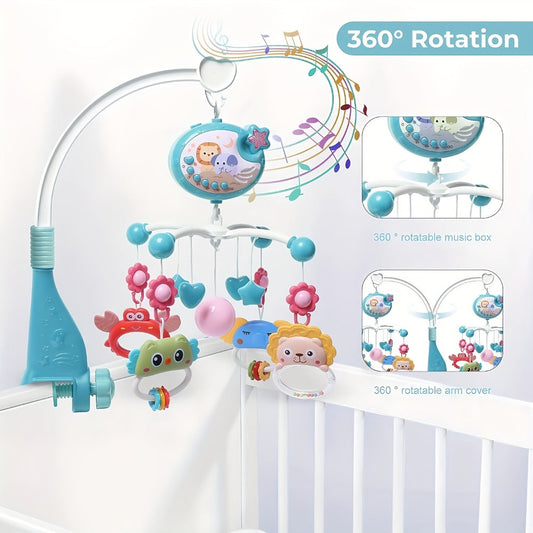 Musical Crib Mobile with Lights and Projection in Owl, Star or Penguin Styles