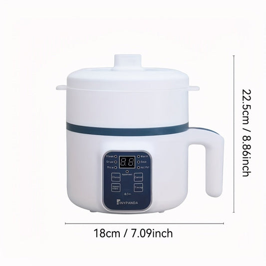 Electric Hot Pot 1.7L with 6 Cooking Modes, Single- or Double-Layer Options