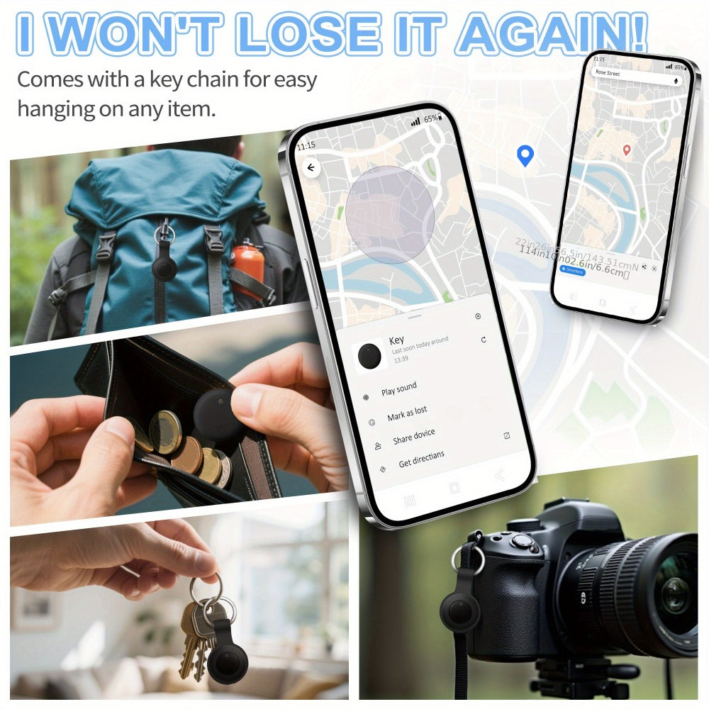 Bluetooth Tracker 4 Pack Google Certified Android Find My Device Find Hub – No Subscription Anti-Lost Tag for Keys Wallet Luggage Bags Pets Cars, Android 9+ Compatible, Family Value Pack Gift