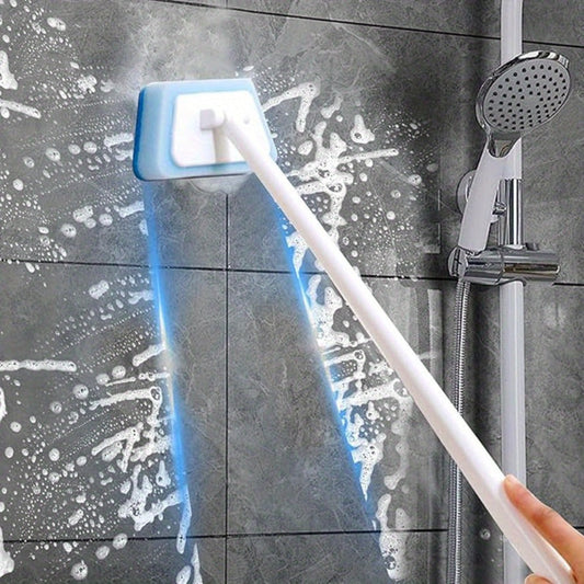 Shower Cleaning Brush Set with Replaceable Heads and Extendable Handle, 7–16 Pieces