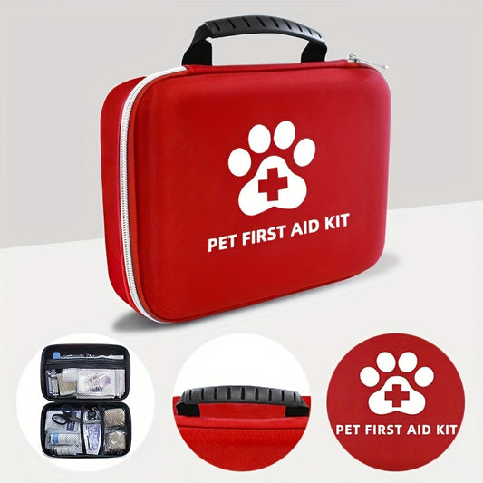 Pet First Aid Kit, 101 Pieces with Portable Case for Dogs and Cats