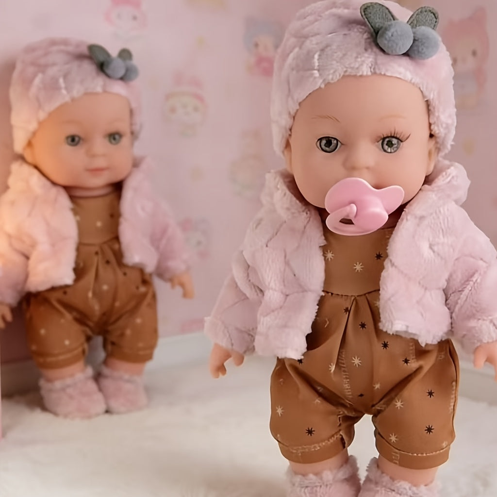 12-Inch Mini Reborn Baby Doll with Multiple Outfit Options