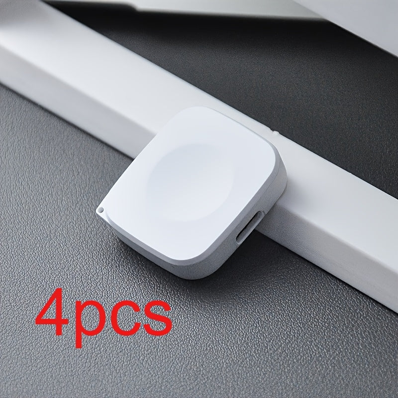 Portable Smartwatch Charging Dock Travel Charger Compact Lightweight USB Powered Value Pack 1 2 3 4 Units – Black White Transparent Smartwatch Charger Stand