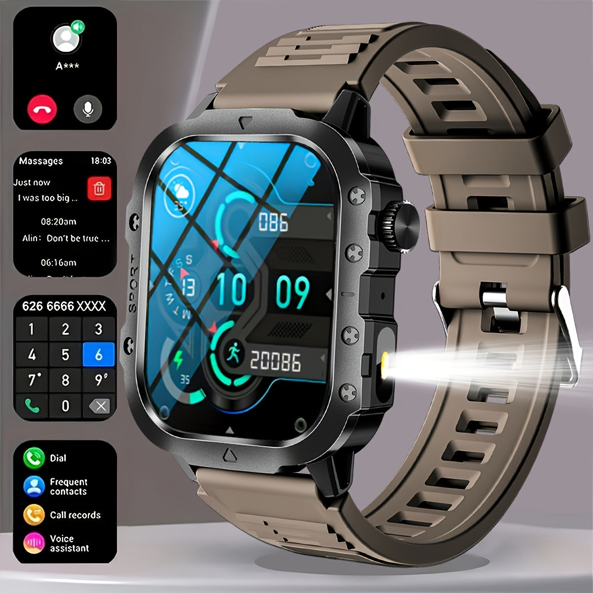 Multifunctional Smartwatch 100+ Sport Modes, Fitness Tracker & Step Counter Pedometer, Heart Rate SpO2 Sleep Monitor, Smart Notifications, Outdoor Activity Watch – Compatible with Android & iPhone, Gift for Men & Women